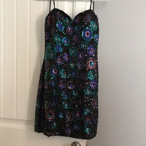 Strapless sequin Scala never worn with tags